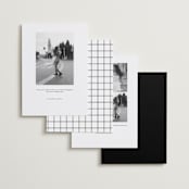 "Gaze" - Save the Dates in Snow by Pixel and Hank - Back of Card Options