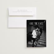 "Gaze" - Save the Dates in Snow by Pixel and Hank - Save the Date with Envelope