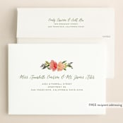 "Watercolor Floral" - Save the Dates in Rose by Yao Cheng Design - FREE Recipient Addressing