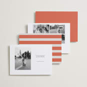 "Surrounding" - Save the Dates in Persimmon by Sarah Cohn - Back of Card Options