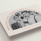 "Surrounding" - Save the Dates in Persimmon by Sarah Cohn - Detail