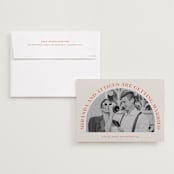 "Surrounding" - Save the Dates in Persimmon by Sarah Cohn - Save the Date with Envelope
