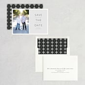 "Modern Date" - Save the Dates in Noir by Waldo Press - Assembled