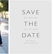 "Modern Date" - Save the Dates in Noir by Waldo Press - Detail