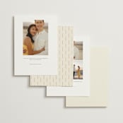 "Floral Type Arch" - Save the Dates in Cream by Baumbirdy - Back of Card Options