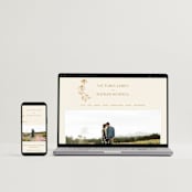 "Floral Type Arch" - Save the Dates in Cream by Baumbirdy - FREE Wedding Website