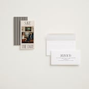 "Elongated" - Save the Dates in Ink by Ekko Studio - Assembled