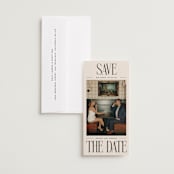 "Elongated" - Save the Dates in Ink by Ekko Studio - Save the Date with Envelope