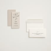 "Mirin" - Save the Dates in Linen by Kate Ahn - Assembled