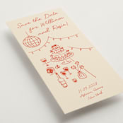 "Party On!" - Save the Dates in Sangria Spark by Zove Ahhh - Detail