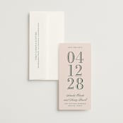 "Hepburn" - Save the Dates in Rose by Megan Davis - Save the Date with Envelope