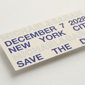 "Be There or Be Square - Save The Date" - Save the Dates in Cream by Cleghorn Creative - Detail