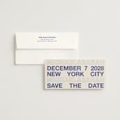"Be There or Be Square - Save The Date" - Save the Dates in Cream by Cleghorn Creative - Save the Date with Envelope
