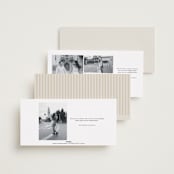"Parker" - Save the Dates in Dove by Olivia Kanaley Inman - Back of Card Options