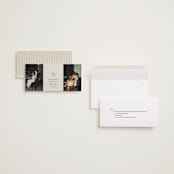 "Parker" - Save the Dates in Dove by Olivia Kanaley Inman - Assembled