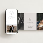 "Parker" - Save the Dates in Dove by Olivia Kanaley Inman - FREE Wedding Website