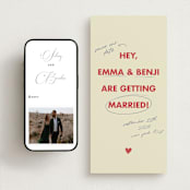 "Love Note" - Save the Dates in Latte by Helena Vitto - FREE Wedding Website