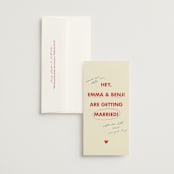 "Love Note" - Save the Dates in Latte by Helena Vitto - Save the Date with Envelope