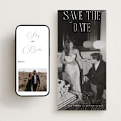 "classic timeless" - Save the Dates in Snow by Maja Cunningham - FREE Wedding Website