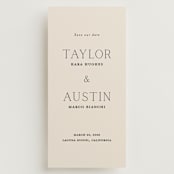 "In Love" - Save the Dates in Linen by Vanessa Doyle - Front