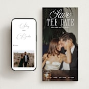 "His & Hers" - Save the Dates in Porcelain by Maria Alou - FREE Wedding Website
