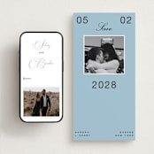 "Chess" - Save the Dates in Wave by Blustery August - FREE Wedding Website
