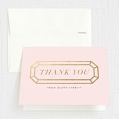 "Sixteen Karats" - Sweet Sixteen Party Thank You Cards in Light Rose by Monica Tuazon - Front