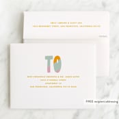 "Sweet Type" - Sweet Sixteen Party Thank You Cards in Vanilla by Baumbirdy - FREE Recipient Addressing