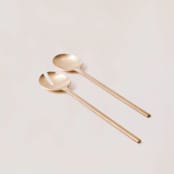 "Loop Salad Servers" - Serving Utensils in bronze by Powered By People
