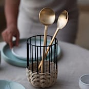 "Loop Salad Servers" - Serving Utensils in bronze by Powered By People