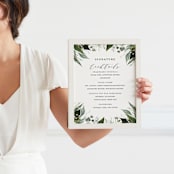 "Maple 8x10" - Standing Frame in pale maple by Minted - With person for scale