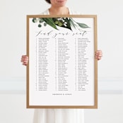 "Gold 18x24" - Standing Frame in brass gold by Minted - With person for scale