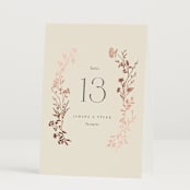 "Queen Anne's Lace" - Table Numbers in Creme Brulee by Jennifer Wick - Folded