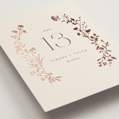 "Queen Anne's Lace" - Table Numbers in Creme Brulee by Jennifer Wick - Detail