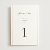 "Scripted Striped" - Table Numbers in Silk by Carolyn MacLaren - Front
