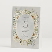 "Love Song" - Table Numbers in Meadow by Petra Kern - Folded