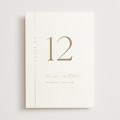 "London" - Table Numbers in Brass by Kelly Schmidt - Front