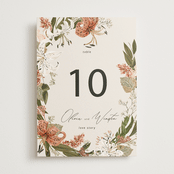 "Delicate" - Table Numbers in Terracotta by Susan Moyal - Front