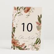 "Delicate" - Table Numbers in Terracotta by Susan Moyal - Folded