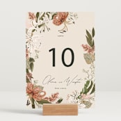"Delicate" - Table Numbers in Terracotta by Susan Moyal - Displayed (stand not included)