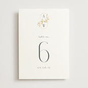 "Vining" - Table Numbers in Chantilly by Jessica Williams - Front