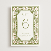 "Inlay Frame" - Table Numbers in Avocado by Katharine Watson - Front