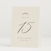 "To Hold" - Table Numbers in Ivory by Carolyn Nicks - Folded