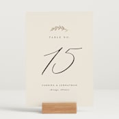 "To Hold" - Table Numbers in Ivory by Carolyn Nicks - Displayed (stand not included)