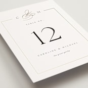 "Framed Monogram" - Table Numbers in Silk by Kelly Schmidt - Detail