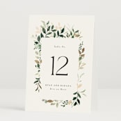 "Garden Serenity" - Table Numbers in Greenery by Itsy Belle Studio - Folded