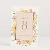 "Jardin" - Table Numbers in Carnation by Everett Paper Goods - Folded