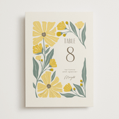 "storybook garden" - Table Numbers in Buttercup by Karidy Walker - Front