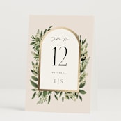 "Bliss" - Table Numbers in Champagne by Leah Bisch - Folded
