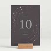 "North" - Table Numbers in Twilight by Baumbirdy - Displayed (stand not included)